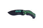 Couteau pliant Herbertz 565912 manche cranté aluminium noir / vert 12,2cm
