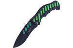 Couteau pliant Herbertz 565912 manche cranté aluminium noir / vert 12,2cm