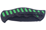 Couteau pliant Herbertz 565912 manche cranté aluminium noir / vert 12,2cm