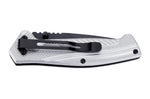 Couteau pliant Herbertz 566311 lame noire et manche aluminium argenté / jaune 11,4cm