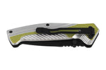 Couteau pliant Herbertz 566311 lame noire et manche aluminium argenté / jaune 11,4cm