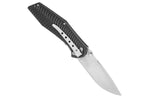 Couteau pliant Herbertz 568512 manche aluminium décor stries dorées 11,5cm