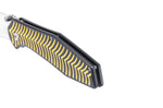 Couteau pliant Herbertz 568512 manche aluminium décor stries dorées 11,5cm