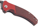 Couteau pliant Herbertz 589412 manche en G10 rouge texture antidérapante 11,7cm + étui
