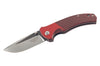Couteau pliant Herbertz 589412 manche en G10 rouge texture antidérapante 11,7cm + étui