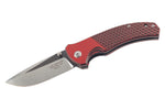 Couteau pliant Herbertz 589412 manche en G10 rouge texture antidérapante 11,7cm + étui