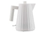 Bouilloire électrique Alessi Plissé blanche design par Michele De Lucchi - 1 L