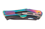 Couteau pliant Herbertz 579312 manche squelette à trois couches d'acier inox multicolore 12cm