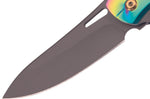 Couteau pliant Herbertz 579312 manche squelette à trois couches d'acier inox multicolore 12cm