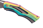 Couteau pliant Herbertz 579312 manche squelette à trois couches d'acier inox multicolore 12cm