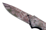 Couteau pliant Herbertz 594512 look reptilien manche mi-squelette en polymère 11,5cm