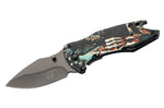 Couteau pliant Herbertz 592709 tout inox motif "Grim Reaper" la grande faucheuse 9cm + décapsuleur