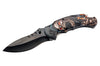 Couteau pliant Herbertz 595012 manche cranté en aluminium motif la grande faucheuse 12cm