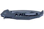 Grand couteau pliant Herbertz 596819 manche fin et ergonomique ajouré G10 noir 19,2cm
