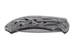 Couteau pliant Herbertz 565212 tout en inox décor aigle enflammé manche 12cm