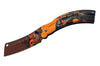 Couteau pliant Herbertz 592 décor imprimé 3D "The grim reaper" manche alu 12cm - Orange