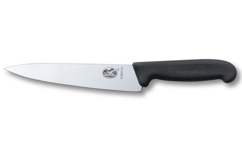 Couteau éminceur/cuisine lame 12cm manche fibrox noir Victorinox 5.2003.12