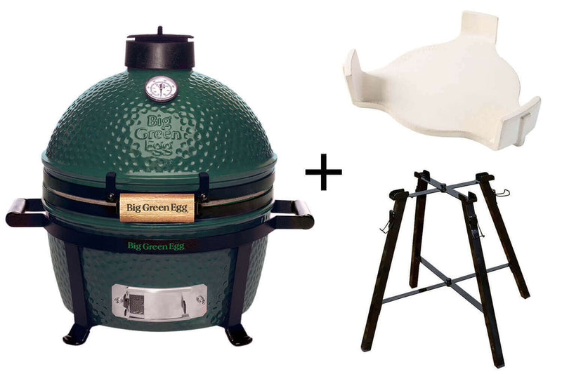 Pack Big Green Egg MiniMax barbecue + convEGGtor + berceau surélévateur