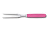 Fourchette à découper manche rose lame inox 15cm Victorinox