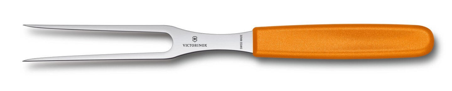 Fourchette à découper manche orange lame inox 15cm Victorinox
