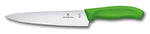 Couteau à découper manche vert lame inox 19cm Victorinox 6.8006.19L4