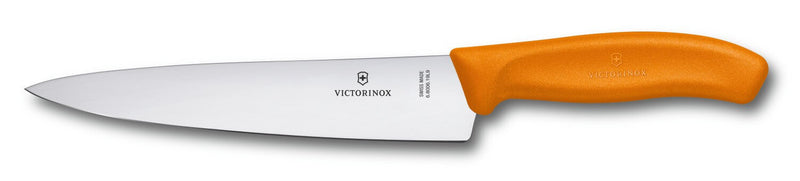 Couteau à découper manche orange lame inox 19cm Victorinox 6.8006.19L9