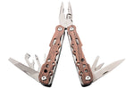 Pince multifonction Herbertz 106800 8 pièces inox revêtement titane manche façon bois + étui nylon