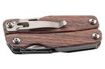 Pince multifonction Herbertz 106700 9 pièces inox revêtement titane manche aspect bois 10,2cm + étui nylon