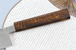 Couteau kiritsuke japonais artisanal Wusaki Unagi AUS10 damas 21cm manche chêne