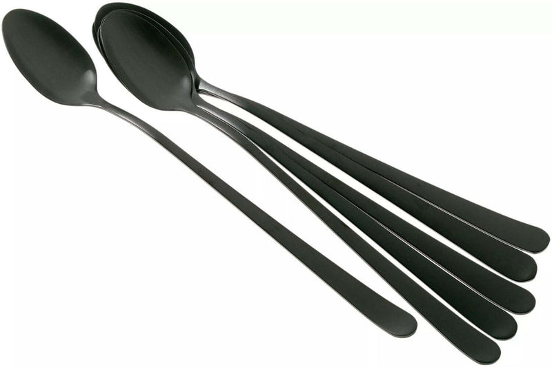 Coffret de 6 cuillères mazagran Amefa Austin inox revêtement coloré - Gris graphite