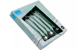 Coffret de 6 cuillères mazagran Amefa Austin inox revêtement coloré - Gris graphite