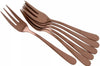 Coffret de 6 fourchettes dessert Amefa Austin inox revêtement coloré - Cuivre