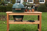 Pack Big Green Egg Large barbecue + table eucalyptus + convEGGtor + berceau de table + 4 roulettes