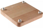 Planche à découper pour hachoir Triangle en bois de hêtre 20x20x4cm