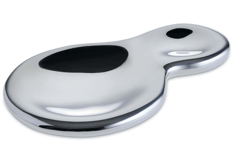 Repose-cuillère Alessi T-1000 tout inox 18/10 design par Valerio Sommella