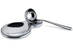 Repose-cuillère Alessi T-1000 tout inox 18/10 design par Valerio Sommella