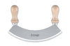 Hachoir berçoir Triangle poignées en hêtre lame simple inox - 2 tailles - 18 cm