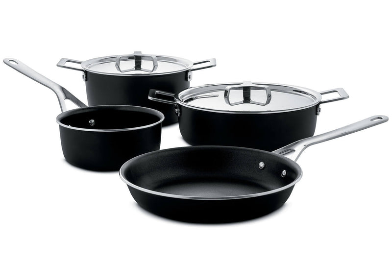Batterie de cuisine Alessi Pots&Pans 6 pièces design par Jasper Morrison