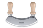 Hachoir berçoir Triangle poignées en hêtre double lame - 2 tailles - 18 cm