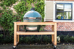 Pack Big Green Egg XLarge barbecue + table eucalyptus + convEGGtor + berceau de table + 4 roulettes