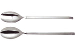 Couverts à salade Alessi Dry inox 18/10 manches satinés 30cm design par Achille Castiglioni