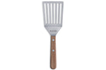 Spatule ajourée coudée large Triangle manche en bois de cerisier