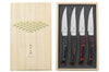 Coffret 4 couteaux à steak japonais Kanetsugu Nami damassées 4 coloris