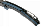 Couteau pliant Kershaw Reverb XL KS.1225 manche en fibre de carbone et G10 bleu/noir 10,9cm