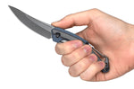 Couteau pliant Kershaw Reverb XL KS.1225 manche en fibre de carbone et G10 bleu/noir 10,9cm
