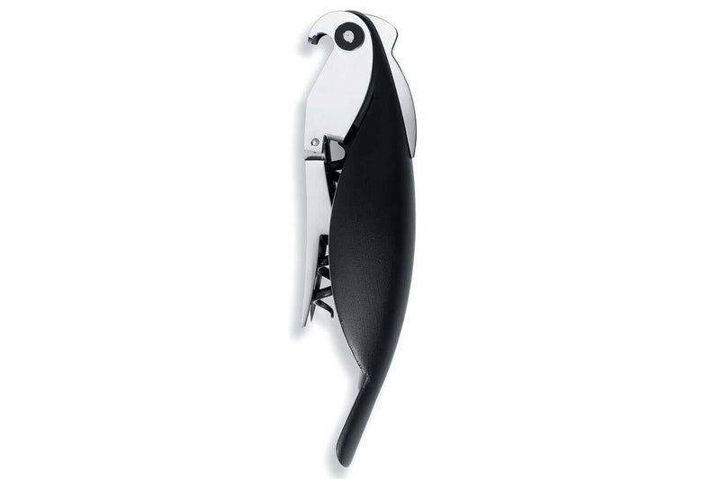 Tire-bouchon sommelier Alessi Parrot design par Alessandro Mendini - Noir