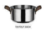 Batterie de cuisine Alessi Edo 7 pièces acier inox 18/10 design par Patricia Urquiola