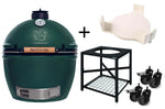 Pack Big Green Egg XLarge barbecue + convEGGtor + table modulaire + 4 roulettes