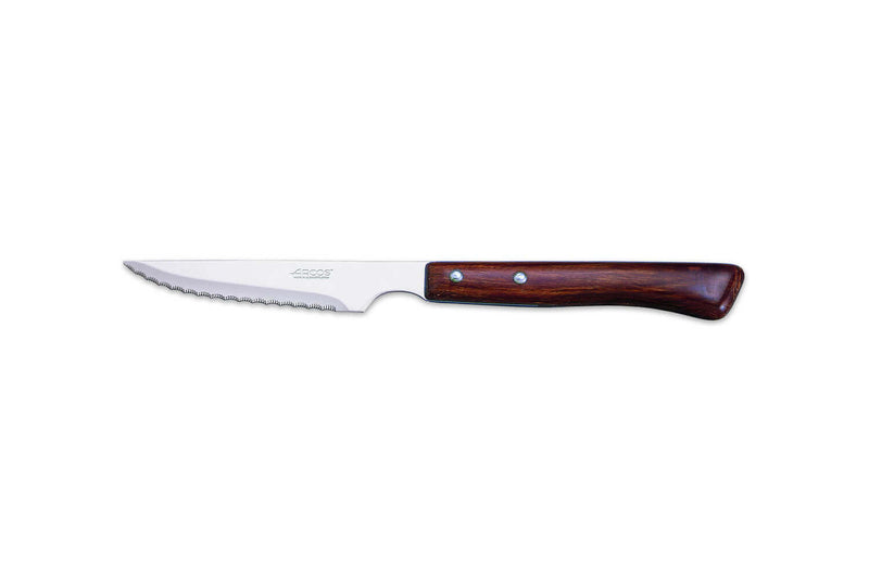 Couteau à steak Arcos Gregorio manche bois lame crantée 11cm