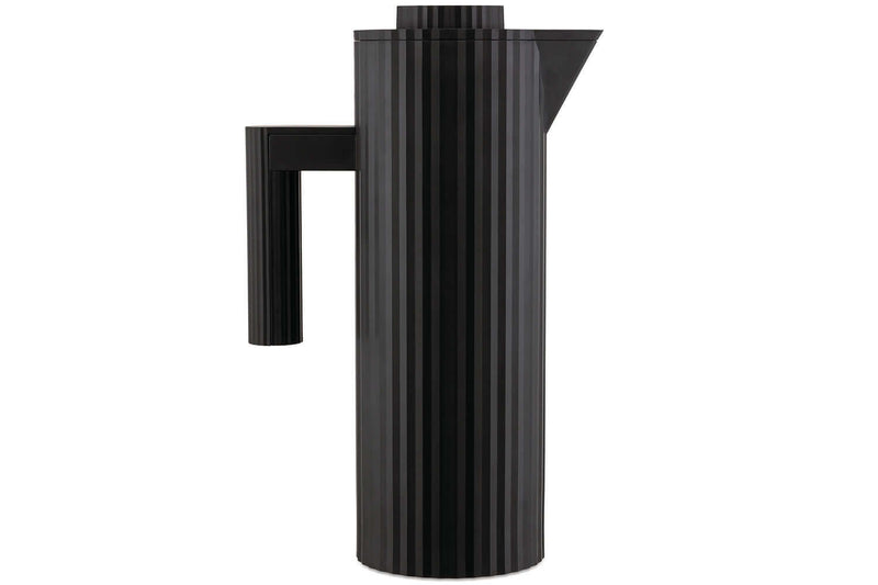Carafe isotherme Alessi Plissé 1L double paroi design par Michele De Lucchi - Noir